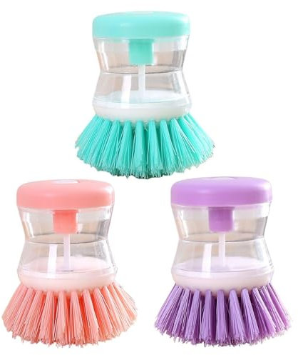 QFEHTHSK Spazzola per Pulizia Multifunzione 3 Pezzi, Spazzola per Pulizia Liquidi, Spazzola per Pulizia Domestica, Spazzola per Pulizia Cucina, Spazzola per Pulizia Ricaricabile