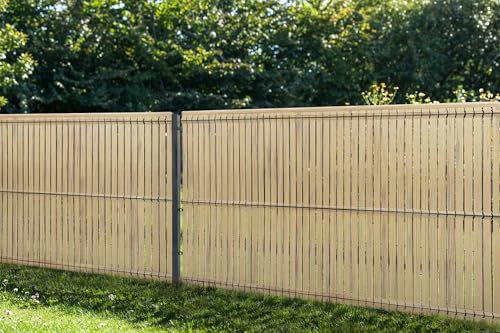 CASANOOV – Kit de 34 lamelles occultantes PVC rigide CINTO L.2m x H.170cm – Beige RAL1001 – 38 clips inclus – Brise-vue robuste pour clôture rigide – Installation facile et protection anti-UV