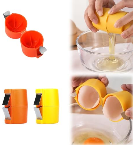 Egg Shell Opener, 2025 Egg Cracker Tool for Raw and Hard-Boiled Eggs, Handheld Egg Peeler and Separator, Stainless Steel Eggshell Breaker, Kitchen Gadgets for Cooking and Baking (A)