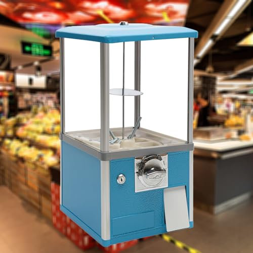 Machine à chewing-gum, machine à chewing-gum à bonbons, petit distributeur automatique, machines à bonbons vintage, machine à prix pour appareils de 4,5 à 5,5 cm de large, pour la maison(Blue,10 PENNY