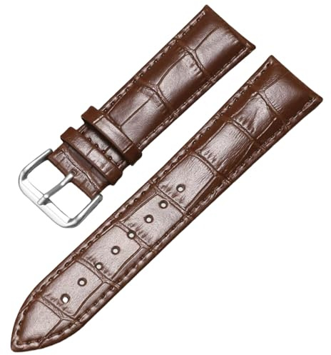 Aoeiwv Uhrenarmbänder Echtes Leder Uhrband Alligator Geprägtem Lederarmband Ersatzarmbänder Echtleder Armband 12 13 14 15 16 17 18 19 20 21 22 23 24 mm für Herren Damen