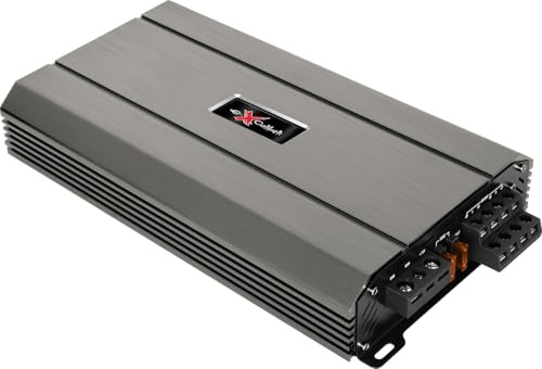 Excalibur X4100,4 bilförstärkare, HiFi Stereo 4-kanals 2400 watt max – Bil miniförstärkare med 4 x 600 watt slutsteg bil, basboost 12 dB, variabel frekvenssäker, fjärranslutning, subwoofer Bridge
