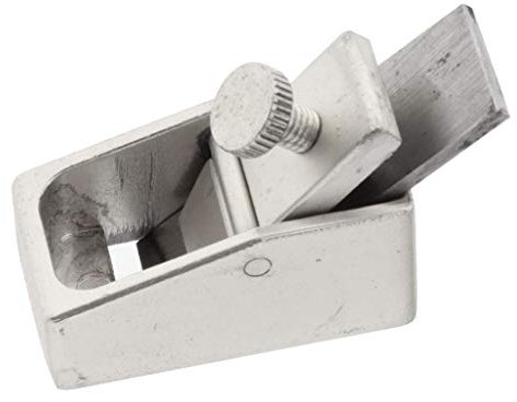 BESSTUUP Outil à main pour rabot à bois, rabot à pouce pour le travail du bois, coupe des bords lissés de surface, alliage de zinc, finition chromée, acier aiguisé, argent M