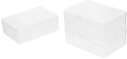 Toyvian Spielkarten-Deck-Boxen: 3 Leere Spielkartenhalter Kunststoff Aufbewahrungsbox Aufbewahrungs-Organizer Schnappverschlüsse Für Karten In Standard-Pokergröße 10 * 7 * 3. 5Cm