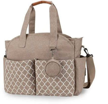 KADUNDI Baby-Wickeltasche Schultergurt und Tragbar Wasserdicht und Große Kapazität für Mütte (Khaki)