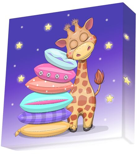 DIAMOND DOTZ BOX 2592837 Original 5D Diamond Painting Box Set, Gute Nacht Giraffe, DIY Diamant-Malerei-Kit mit Motivbox und Glitzersteinen für Kinder ab 6 Jahren, Beginner