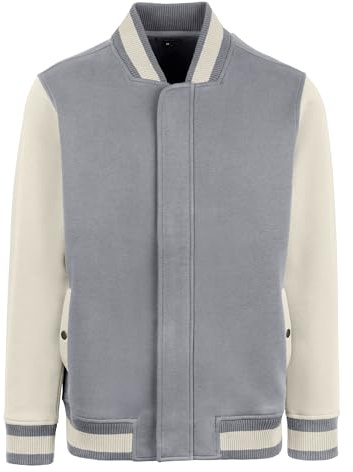 HRM College Jacke Herren I Premium Baseball Jacke Herren aus weichem Mischgewebe 70% Baumwolle mit Reisverschluss I Hochwertige & nachhaltige Herren-Bekleidung