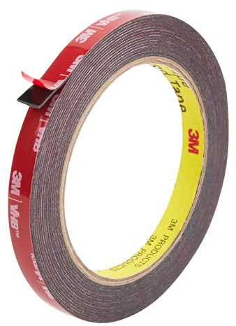 FIXCHORD 3M VHB Double Sided Tape Heavy Duty, Double Sided Mounting Tape, Waterproof Strong Mounting Adhesive Tape for LED Strip Light, Car, Home&Office Decor, Black (15.4FT×0.39IN)