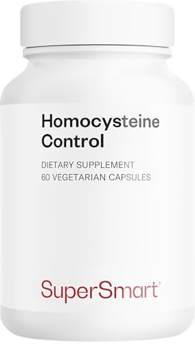 Homocysteine Control - Circulation Sanguine, Méthylation - SuperSmart | Complément pour Réduire l’Excès d’Homocystéine - Vitamines B6, B9 (Acide Folique), B12 Actives, Bétaïne & Choline - 60