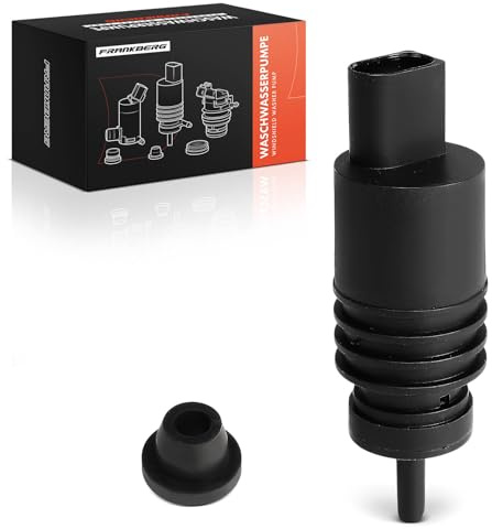 Frankberg Scheibenwaschpumpe Waschwasserpumpe Scheibenreinigung Vorne 2-Polig Kompatibel mit Golf IV 1J1 A2 8Z0 A4 8D2 3er E46 Beetle 5C1 5C2 1er E81 Replace# 2108690821