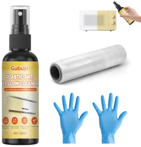 100ml Sbiancante per Plastica Ingiallita, Detergente per Superfici in Plastica, Detergente per plastica, Adatto per Telai in plasticA Ingialliti di Condizionatori, Frigoriferi, Forni a Microonde