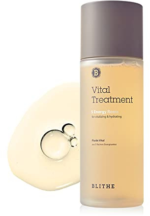 BLITHE Vital Treatment 5 Energy Roots Essence Gesichtswasser für Empfindliche Trockene Haut - Serum Toner für Gesicht mit rotem Ginseng & Klettenwurzelöl für Energie Kraft und Pflege der Haut 150 ml