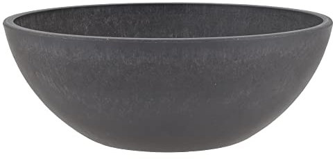 PSW Pot Collection Arcadia Products, Centerpiece Bowl, Fairy Garden Planter M25DC, Plastic Stone Wood, Dark Charcoal, 25.4 cm
