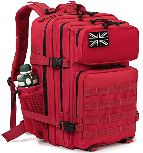 QT&QY Military Tactical Backpacks for Men Army Molle Daypack 25L/35L/45L Lage 3 Day Bug Out Bag Camping Hiking Rucksack with Bottle Holder