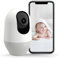 nooie Baby Monitor WiFi Baby Monitor with Camera 360-degree Baby Camera with 2K Night Vision Video Baby Monitor Camera, AI Motion Tracking Sounds and Motion Detection, Works with Alexa, SD Card/Cloud