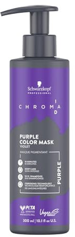 Schwarzkopf Professional CHROMA ID Bonding Color Mask Semi Permanent Mix And Tone Color System Toning Enhancing Refreshing Intense Care Deep Conditioning Shine Vegan Formula Purple 300 ml