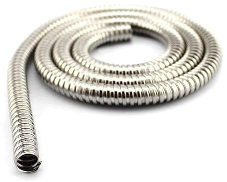 AYTOSH Tube Métallique en Acier Inoxydable 304 - 1 Mètre De Longueur, Tuyau Fileté Câble Flexible Manchon De Protection - Pour Bricolage (Diamètre Intérieur 4mm x 1 Mètre)