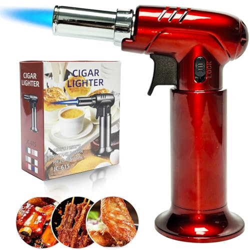 Cannello Da Cucina Fiamma Ossidrica Portatile Con Blocco Di Sicurezza Regolabile Cannello a Gas, Adatto Per Cucina, Pasticceria, Dessert, Panna Cotta, Campeggio,