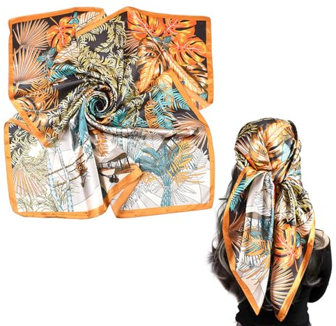 EHDWXVZM Foulard d'Été en Soie pour Femme - Foulard en Satin pour Cheveux et pour Dormir