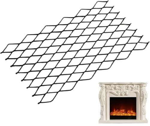 Vriusi Wood Stove Grid, Heavy Duty Log Rack, Heat Resistant Log Rack, Heavy Duty Fire Rack, Fireplace Log Rack, Fire Rack with Mesh Screen, Heavy Duty Fire Rack
