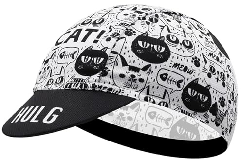 Cykelmössa, cykelmössa under hjälm, lätt sommar cykelmössa, retro cykling hatt under hjälm, cykelhjälmfoder andningsbar & svettupptag, Stil-10, one size