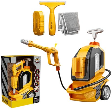 Kids Car Washer Toy Pressure Washer Toy, Kids Power Washer Toys, Manual Pressure Tools, Role Playing Outdoor Water Toys, Car Washing Kit Scraper, Sponge, Towel For Kindergarten, Garage