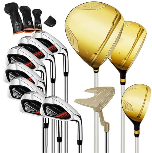 Set di mazze da golf da 11 pezzi, per uomini e donne, include borsa con supporto, driver, legno da fairway, ibrido e putter, perfetto per gli appassionati di sport all'aria aperta