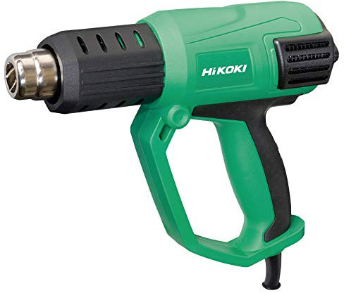 HIKOKI Heißluftgebläse RH650V (2000 Watt, 230 V, Temperatur Stufe1: 50°C; Stufe2: 50-650 °C, Luftstrom 250/500 l/min, Soft-touch Handgriff, Überhitzungsschutz, Koffer, 5 teiliges Düsenset)