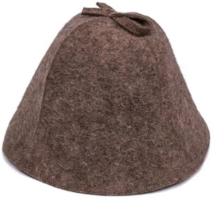 Ger3as Cappello da Sauna in Feltro di Lana 100% con Ricamo per Uomo e Donna, Berretto Benessere