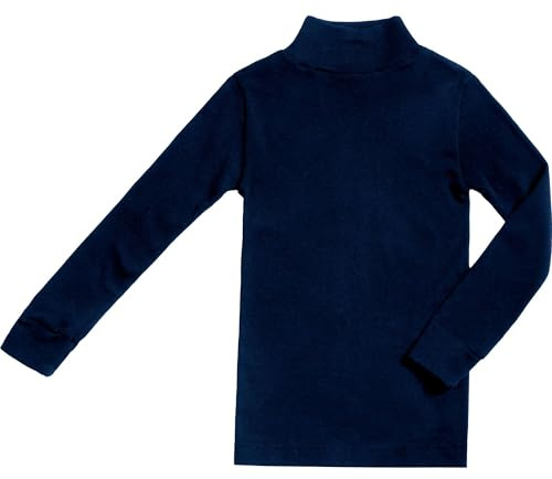 BABIDU - Punt NOU Camiseta Interior Niños Unisex Cuello Medio Alto Semicisne, Ropa Interior para Niño y Niña Unisex de 2 a 16 Años, Camiseta Interior Manga Larga Algodón y Poliéster, Tejido Afelpado