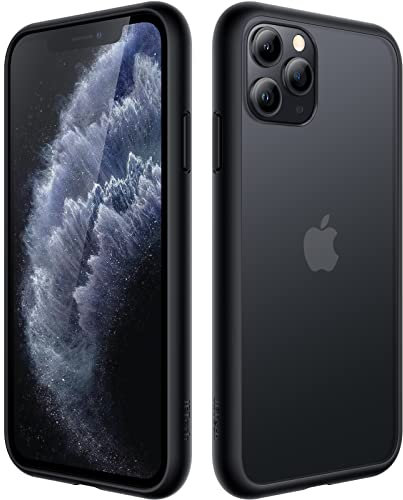 JETech Matt Hülle für iPhone 11 Pro Max 6,5 Zoll, Stoßfest Militärstandard FallSchutz Handyhülle, Mattierte Durchscheinende Rückseite Schutzhülle, Anti-Fingerabdruck (Schwarz)