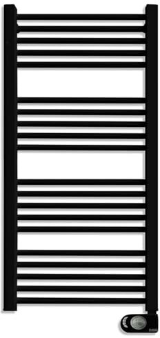 HJM Radiador Secatoallas Bajo Consumo NOOR 750, Programación 24/7, Turbo 2 Horas, 750W, Negro