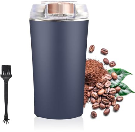 Kaffeemühle Gewürzmühle, Kleine Mühle Elektrisch, Kaffeebohnen Mühle, Edelstahl Klinge, Füllmenge 100 g, mit Reinigungsbürste, Mühle für Kaffeebohnen, Getreide, Gewürze, Nüsse