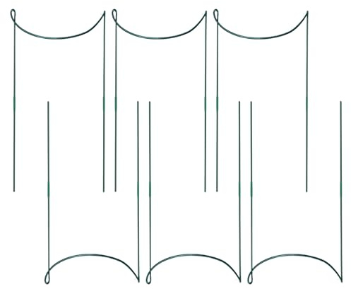 Tuteurs pour d'Intérieur | 6 Pièces de Tuteurs pour Grimpantes et Fleurs de Jardin,Accessoires de Jardin en Métal Demi-Cercle Antirouille Support Tige pour Hortensias