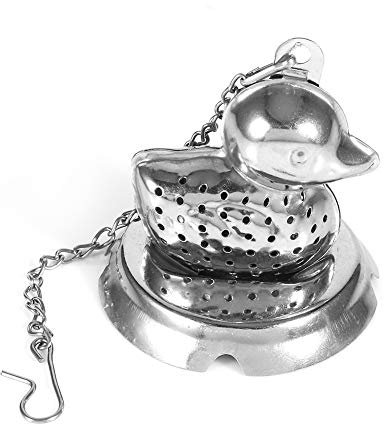 Keenso Tea Strainer, Food Grade Stainless Steel Loose Leaf Tea Infuser Sturdy Cute Animal Shape Infuser Herbal Spice Infuser Ball Strainer With Long Chain Hook for Loose Leaf Tea Spice Seasoning
