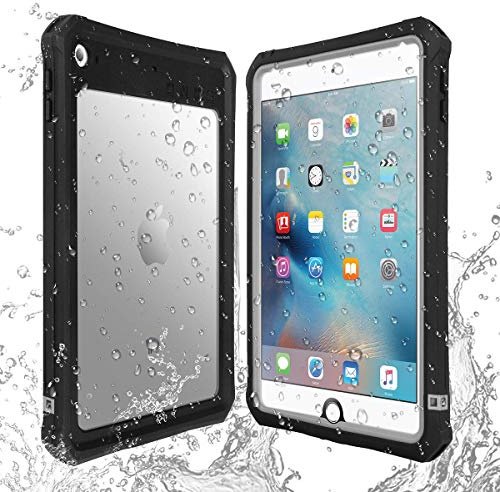 AICase Custodia impermeabile per iPad Mini 4/iPad Mini 5, alta sensibilità al tocco, IP68, custodia protettiva antiurto a 360 gradi con cavalletto