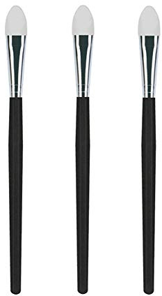 LORMAY 3 Pcs Silicone Eyeshadow and Lip Mask Makeup Brushes, Professional Tools for Applying Cream or Liquid Eye Shadows and Lip Colors