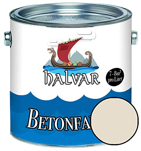 Betongfärg/golvbeläggning sidenmatt gul RAL 1000-1037 Fasadfärg (2,5 L, RAL 1013 Pärlevit) Halvar