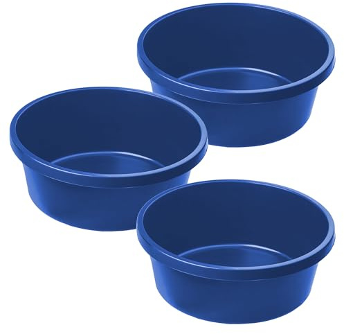 KADAX Vasca per malta, secchio da costruzione, secchio per malta con manici, secchio per malta in plastica, secchio rotondo per cantieri, giardino, secchio per acqua stabile, secchio per cemento