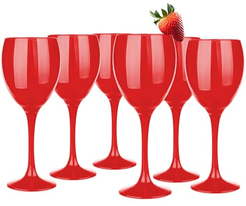 Glasmark Calici da vino bianco, bicchieri da vino rosso, design originale, lavabili in lavastoviglie, forma e stile unici, perfetti per casa, ristoranti e feste, set da 6 pezzi da 300 ml