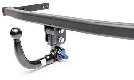 AUTO-HAK Gancio di traino completo estraibile verticale compatibile con Alfa Romeo Stelvio dal 11.2016 + universale kit elettrico 13 poli