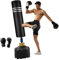 KOMFOTTEU Standboxsack 175cm, Schwerer Boxsack mit Ständer, Boxsack Set stehend Ink. Boxhandschuhe, Boxing Bag Kickboxsack Sandsack für Erwachsene