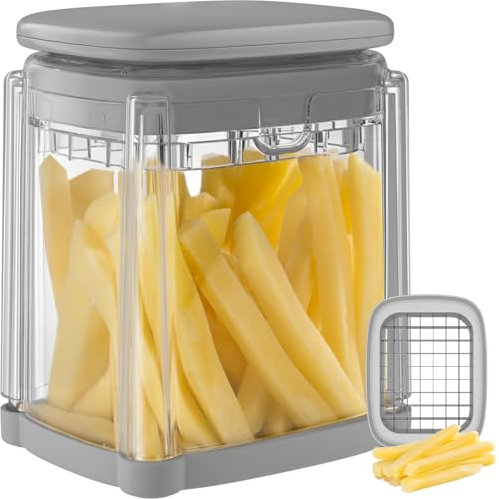 Vihoom Taglia Patate, Affetta Patate con Lame in Acciaio Inox da 10x10 mm, Tagliaverdure a Cubetti, Taglia Verdure Multifunzioneper per Patatine Fritte, Cetrioli, Carote, Cipolle e Frutta