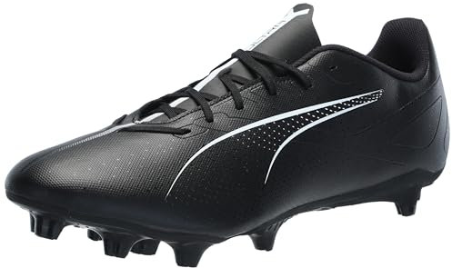 Puma Men's Ultra 5 Play Firm, Artificial Ground Soccer Cleats, Puma Black-Puma White, 7