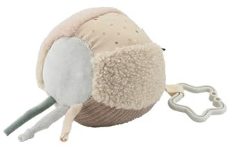 Sterntaler Stoffball Bauernhof - Baby Stoffball aus weichen Stoffkombinationen - Baby Spielzeug gefüllt mit weicher Polyesterwatte - Babyball zum Greifen und Spielen, sandfarben