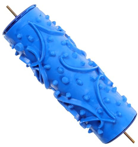 WHAMVOX Paint Pattern Roller Rubber Glue Roller Decorative Grain Tool Blue Soft Head for Home Improvement