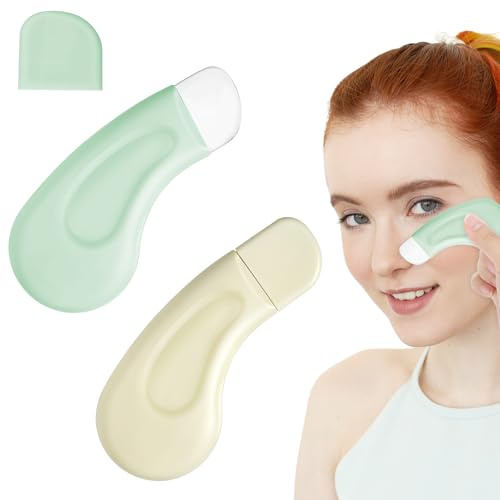 2 stycken silikon hud skrubber näsa pormaskborttagare avlägsnar pormaskar hudskrubber porer skrapa verktyg ansikte spatel Deep Clean Master Blackhead Remover Tool för huden på näsan