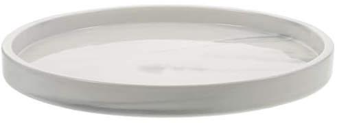 BESTonZON Vassoio Portagioielli Marmorizzato in Ceramica 25 CM Contenitore per Cosmetici e Gioielli Vassoio Portaoggetti da Scrivania per Uso Domestico