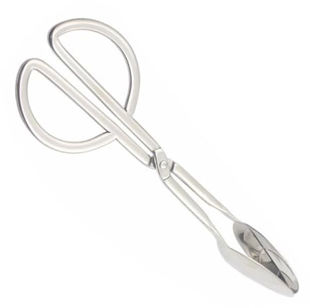 Genérico Pinza para Ensalada y Pan de Acero Inoxidable, Diseño Tipo Tijera Hojas Dobles, Resistente y Antideslizante, Adecuado para Buffet, Barbacoa y Servicio de Cocina Profesional