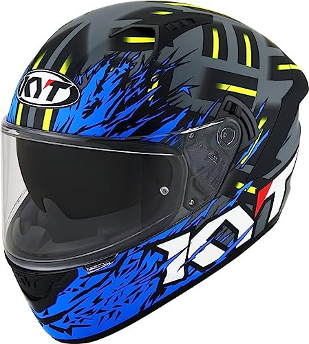 KYT NF-R Flaming Helm (Gray/Blue,S (55/56))